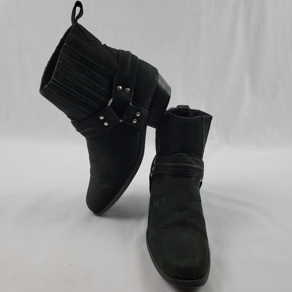 Thom Mcan genuine suede buckle‎ harness riding boots